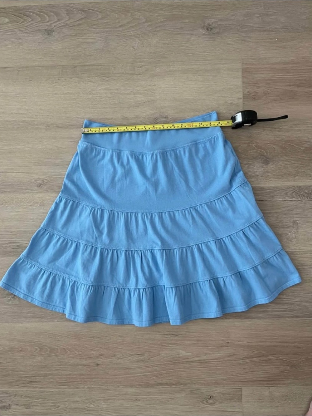 Fresh Produce Medium Light Blue Tiered  Skirt